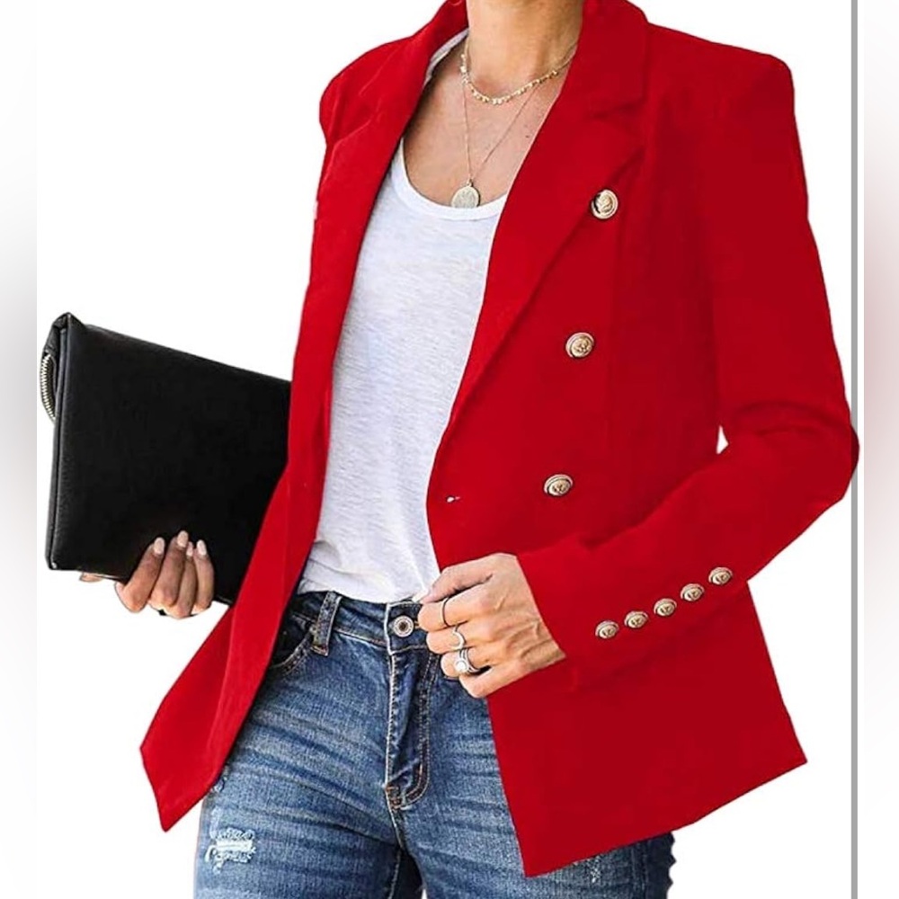 Red blazer | Size S | worn once | like new